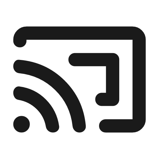 Cast connected outline rounded icon, rounded style, from Material Symbols