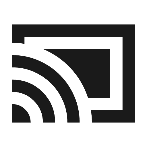 Cast connected sharp icon, sharp-cornered style, from Material Symbols