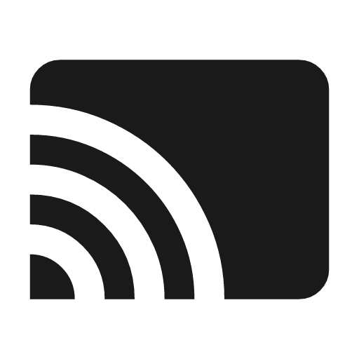 Cast icon, solid style, from Material Symbols