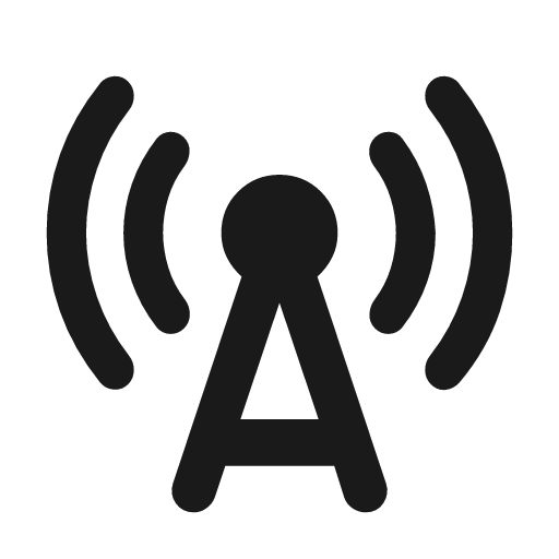 Cell tower rounded icon, rounded style, from Material Symbols
