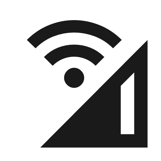 Cell wifi icon, solid style, from Material Symbols