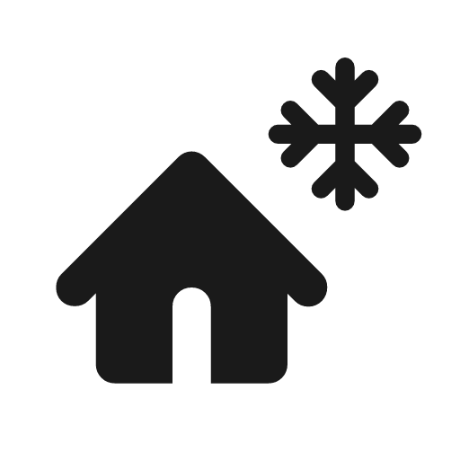 Chalet rounded icon, rounded style, from Material Symbols