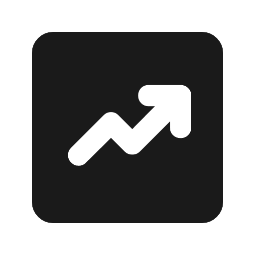 Chart data rounded icon, rounded style, from Material Symbols