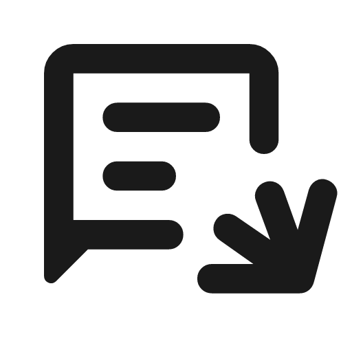 Chat apps script outline rounded icon, rounded style, from Material Symbols