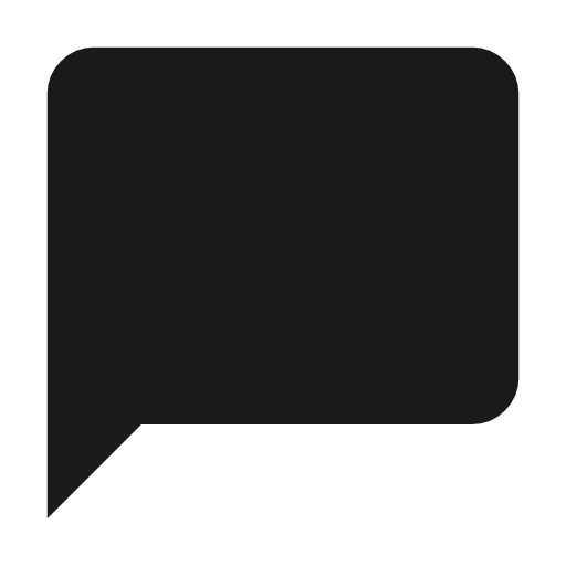 Chat bubble icon, solid style, from Material Symbols