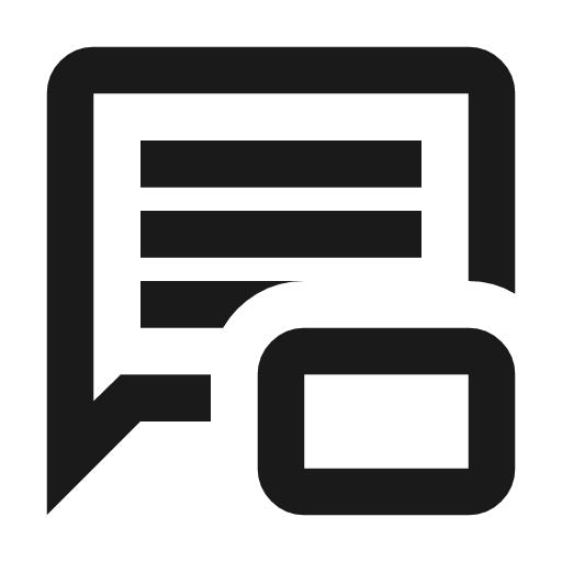 Chat display outline icon, outline style, from Material Symbols