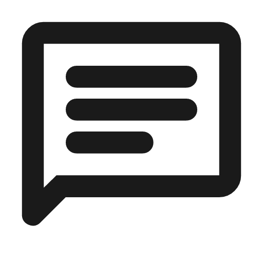 Chat outline rounded icon, rounded style, from Material Symbols