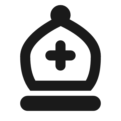 Chess bishop 2 outline rounded icon, rounded style, from Material Symbols