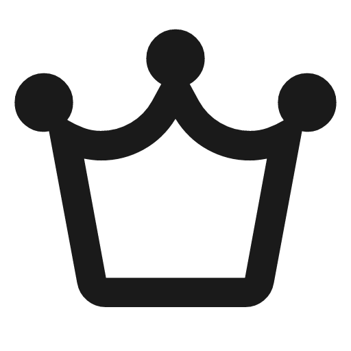 Chess queen outline rounded icon, rounded style, from Material Symbols