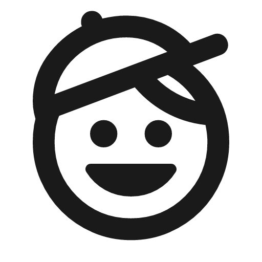 Child hat outline rounded icon, rounded style, from Material Symbols