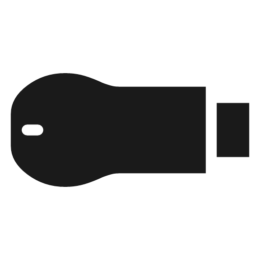 Chromecast device icon, solid style, from Material Symbols