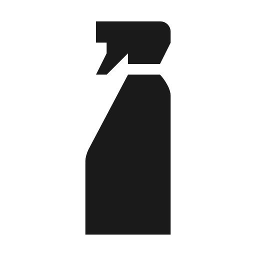 Cleaning icon, solid style, from Material Symbols