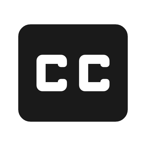 Closed caption rounded icon, rounded style, from Material Symbols