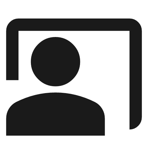 Co present icon, solid style, from Material Symbols