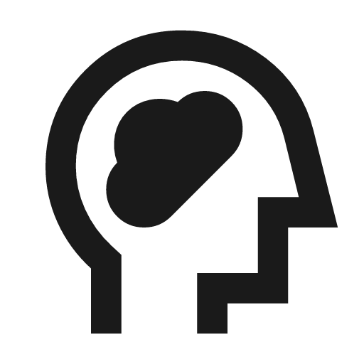 Cognition 2 outline sharp icon, sharp-cornered style, from Material Symbols