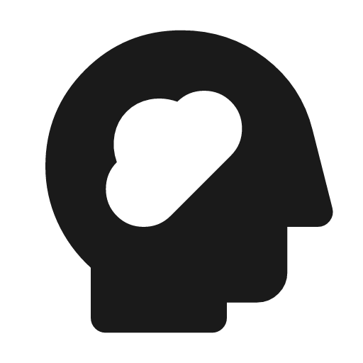Cognition 2 rounded icon, rounded style, from Material Symbols