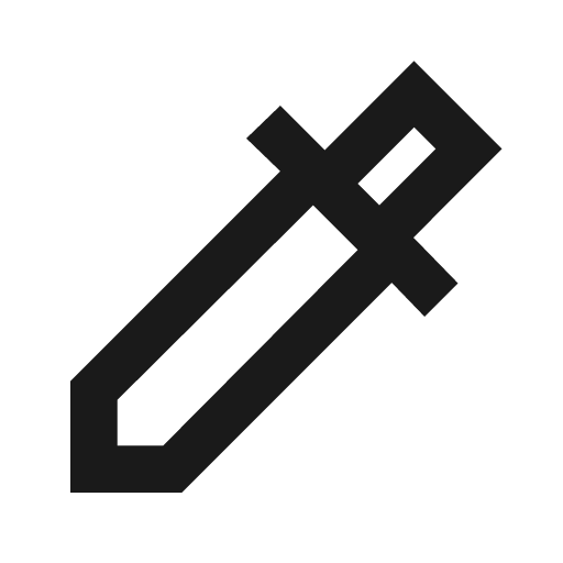Colorize outline sharp icon, sharp-cornered style, from Material Symbols
