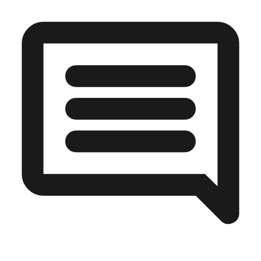 Comment outline rounded icon, rounded style, from Material Symbols