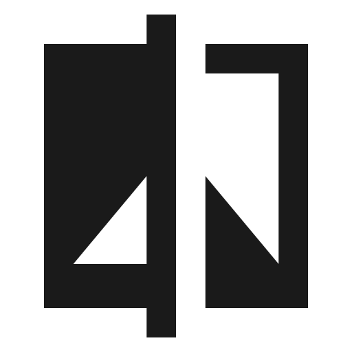 Compare sharp icon, sharp-cornered style, from Material Symbols