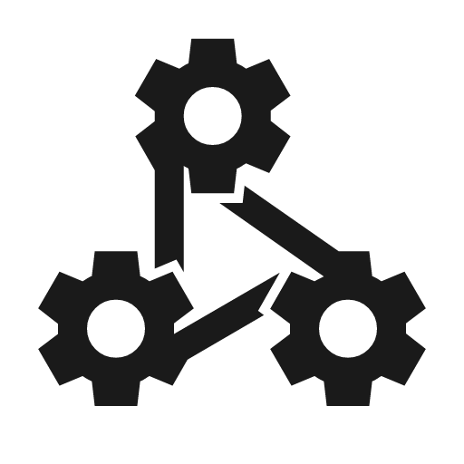 Component exchange icon, solid style, from Material Symbols