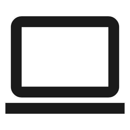 Computer outline icon, outline style, from Material Symbols