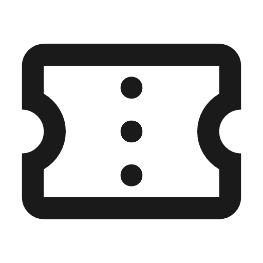 Confirmation number outline icon, outline style, from Material Symbols