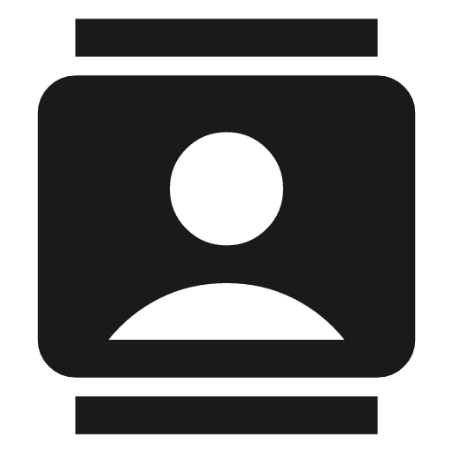 Contacts icon, solid style, from Material Symbols