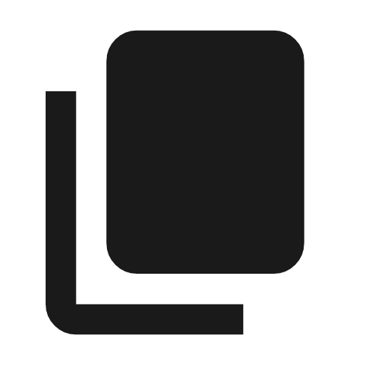 Content copy icon, solid style, from Material Symbols