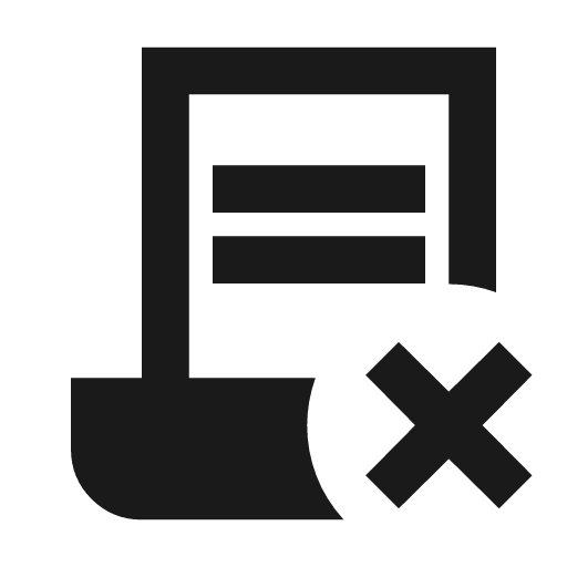 Contract delete icon, solid style, from Material Symbols