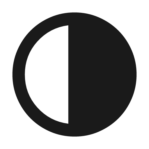 Contrast inverse icon, solid style, from Material Symbols