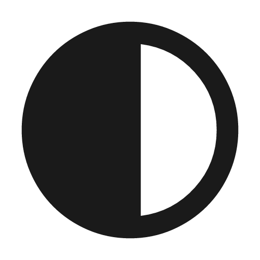 Contrast icon, solid style, from Material Symbols