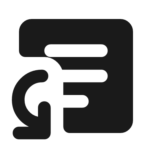 Convert to text rounded icon, rounded style, from Material Symbols
