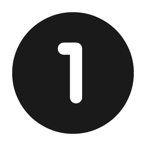 Counter 1 rounded icon, rounded style, from Material Symbols