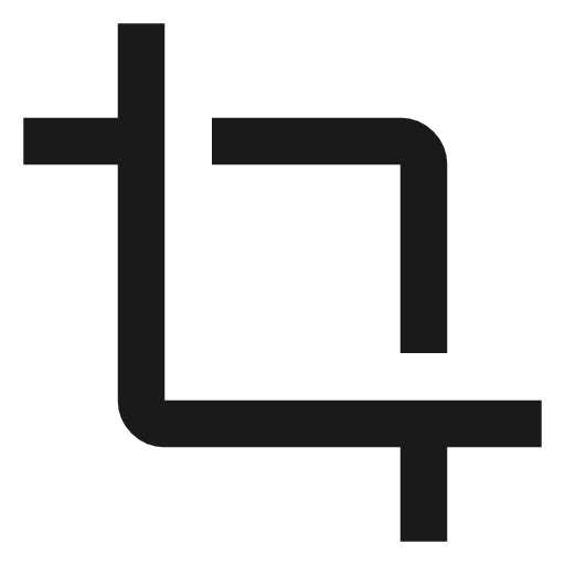 Crop icon, solid style, from Material Symbols