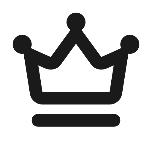 Crown outline rounded icon, rounded style, from Material Symbols