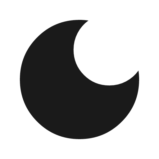 Dark mode icon, solid style, from Material Symbols