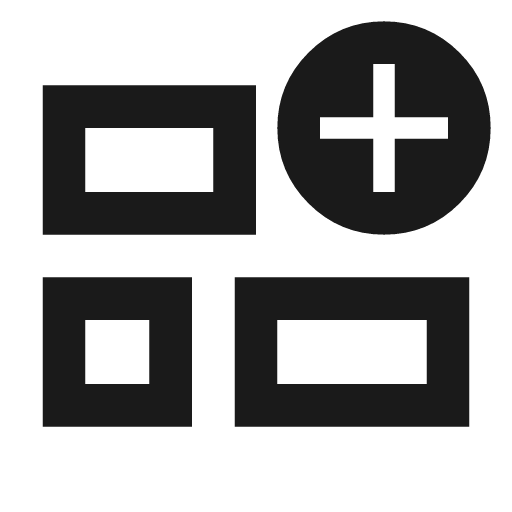 Dashboard 2 add outline icon, outline style, from Material Symbols