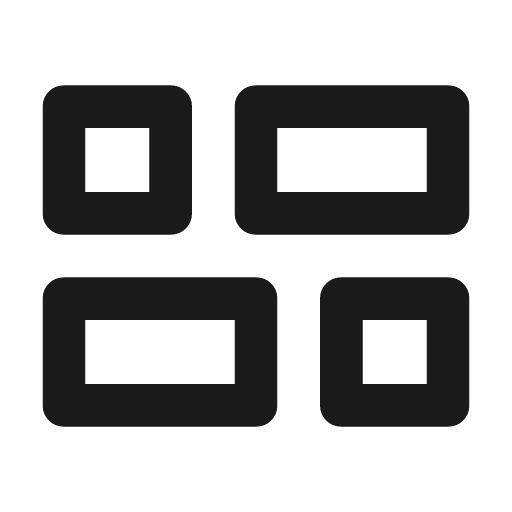 Dashboard 2 outline rounded icon, rounded style, from Material Symbols