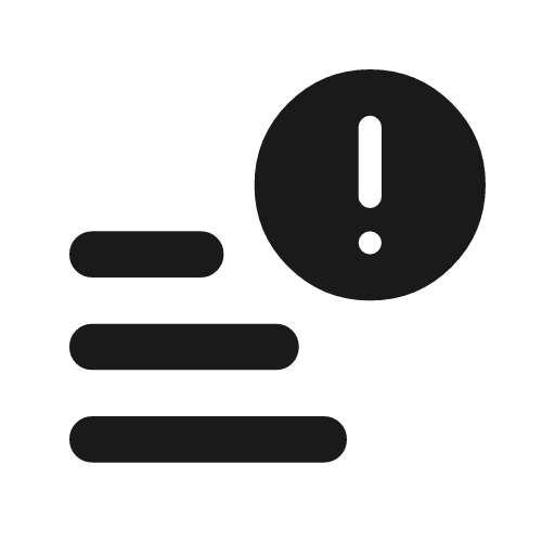 Data alert rounded icon, rounded style, from Material Symbols