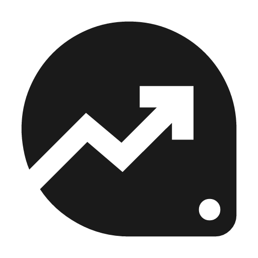 Data exploration icon, solid style, from Material Symbols