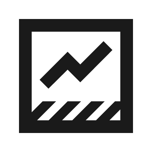 Data thresholding outline sharp icon, sharp-cornered style, from Material Symbols