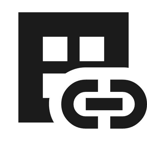 Dataset linked sharp icon, sharp-cornered style, from Material Symbols