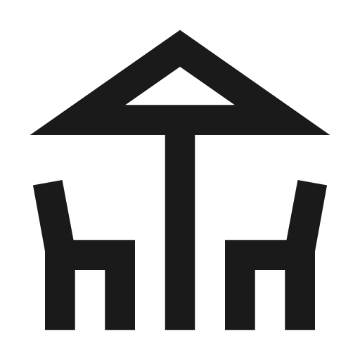 Deck outline icon, outline style, from Material Symbols