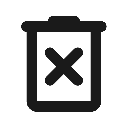 Delete forever outline rounded icon, rounded style, from Material Symbols