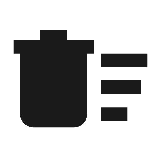 Delete sweep icon, solid style, from Material Symbols