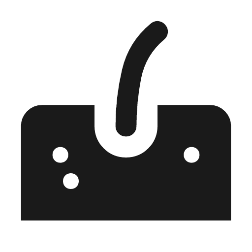 Dermatology icon, solid style, from Material Symbols