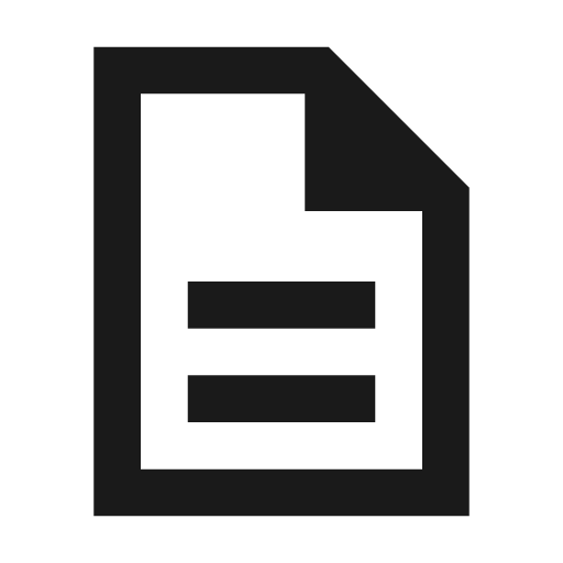 Description outline sharp icon, sharp-cornered style, from Material Symbols