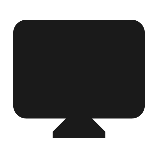 Desktop mac icon, solid style, from Material Symbols