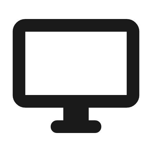 Desktop windows outline rounded icon, rounded style, from Material Symbols