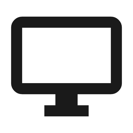 Desktop windows outline icon, outline style, from Material Symbols